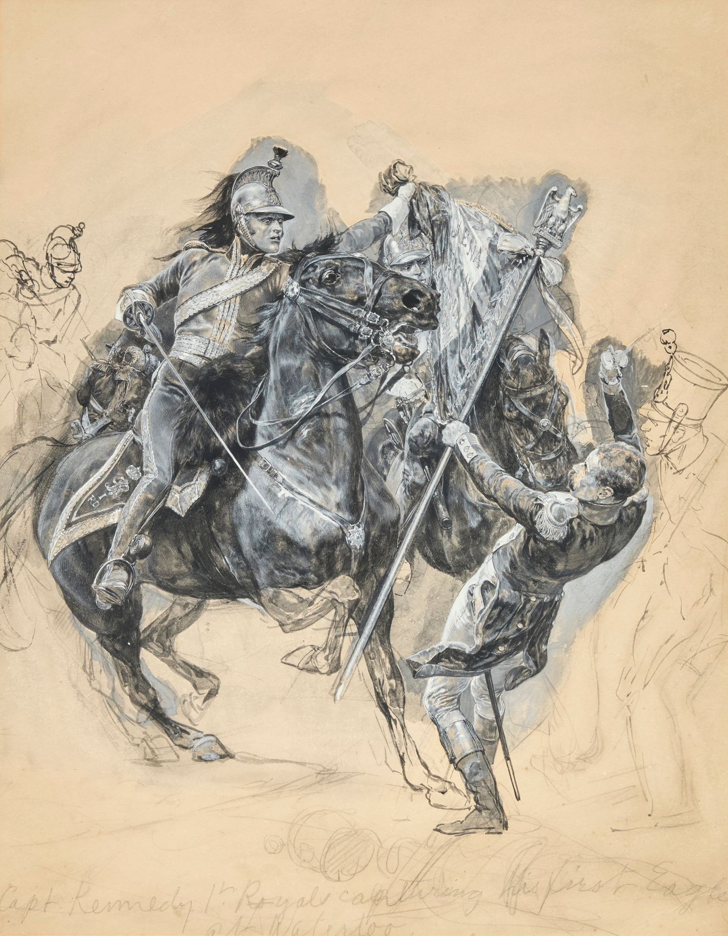Richard Caton Woodville, a rare drawing